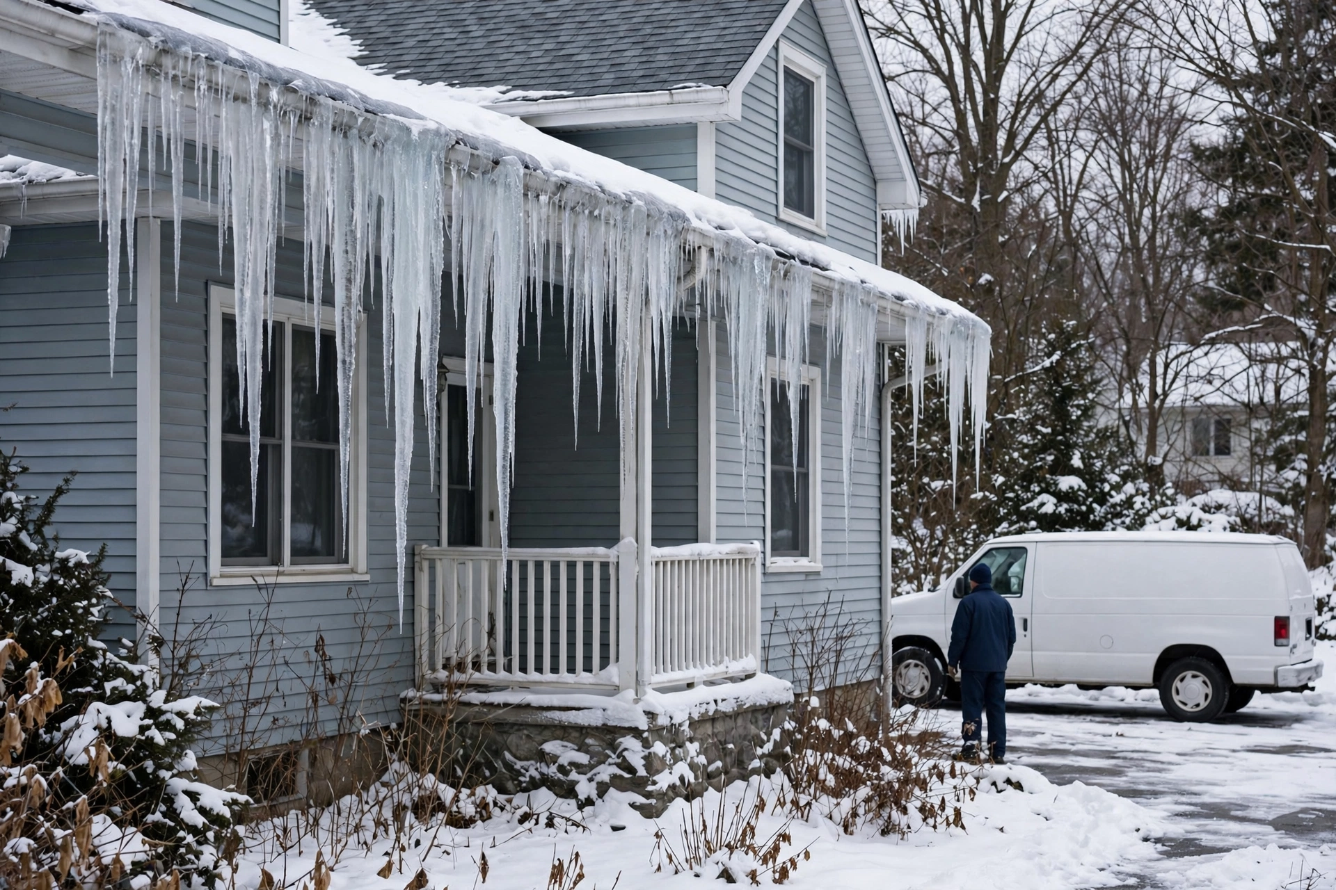 Heat pump and furnace equipment in a utility space in Delaware
